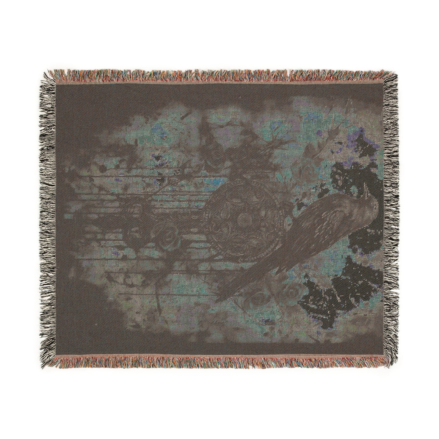 Cozy Woven Blanket Gothic Crow