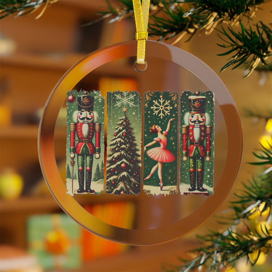 Nutcracker Ballet Glass Ornaments