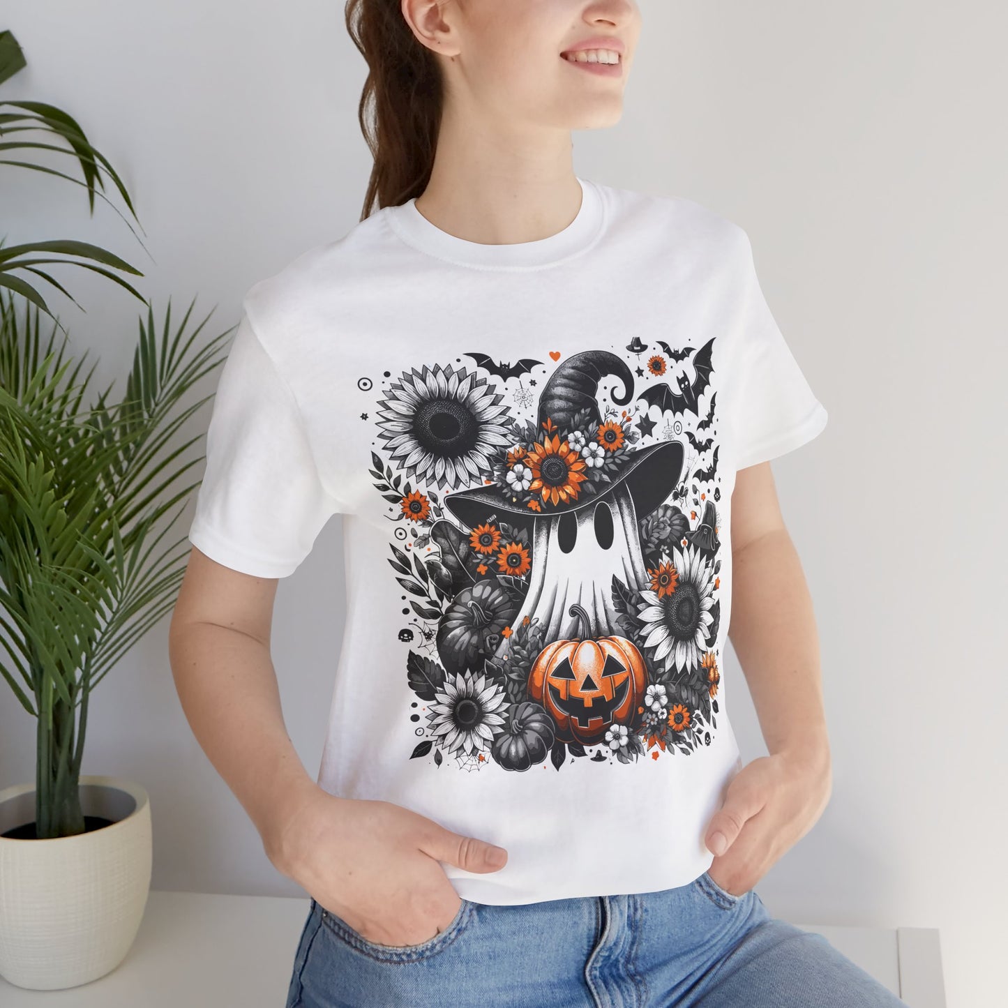Halloween Ghost and Pumpkin Tee