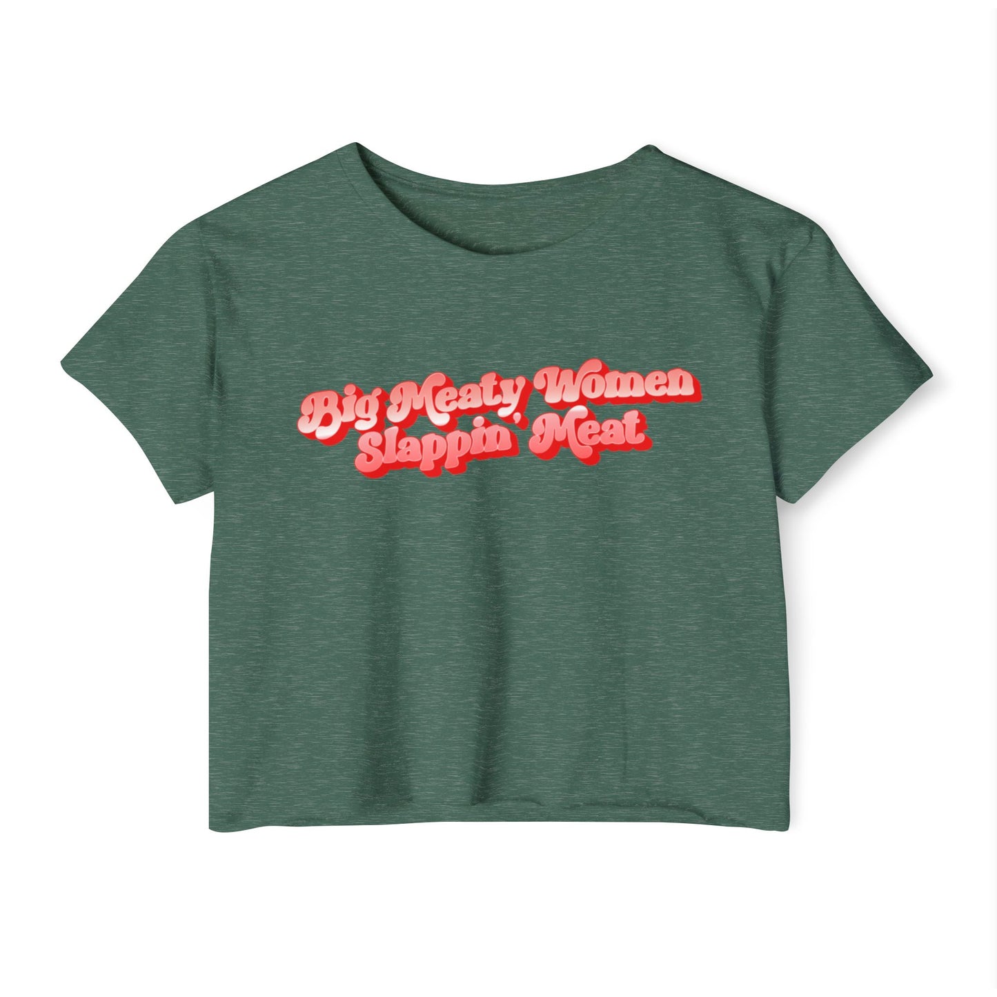 Retro Big Meaty Women Festival Crop Top