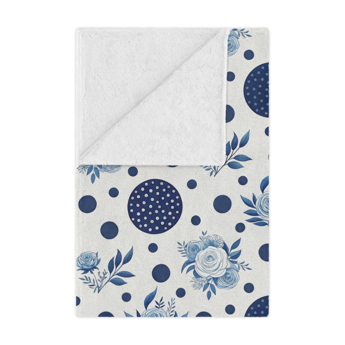 Floral Polka Dot Minky Blanket