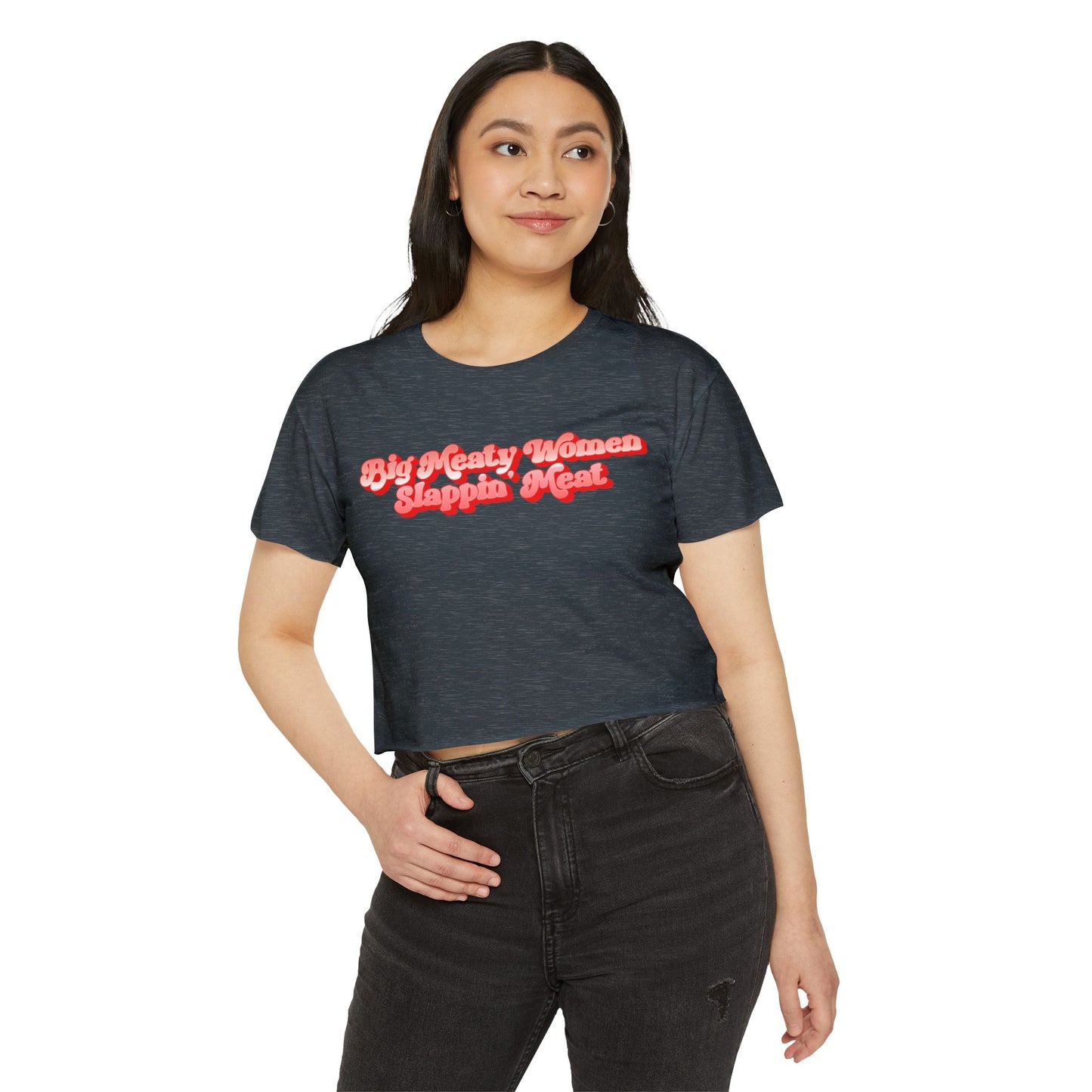Retro Big Meaty Women Festival Crop Top