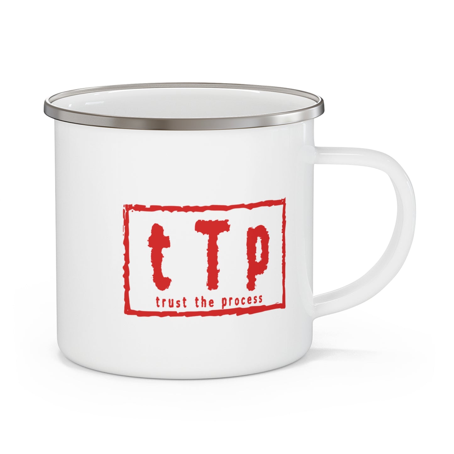 tTp Trust the Process Enamel Camping Mug