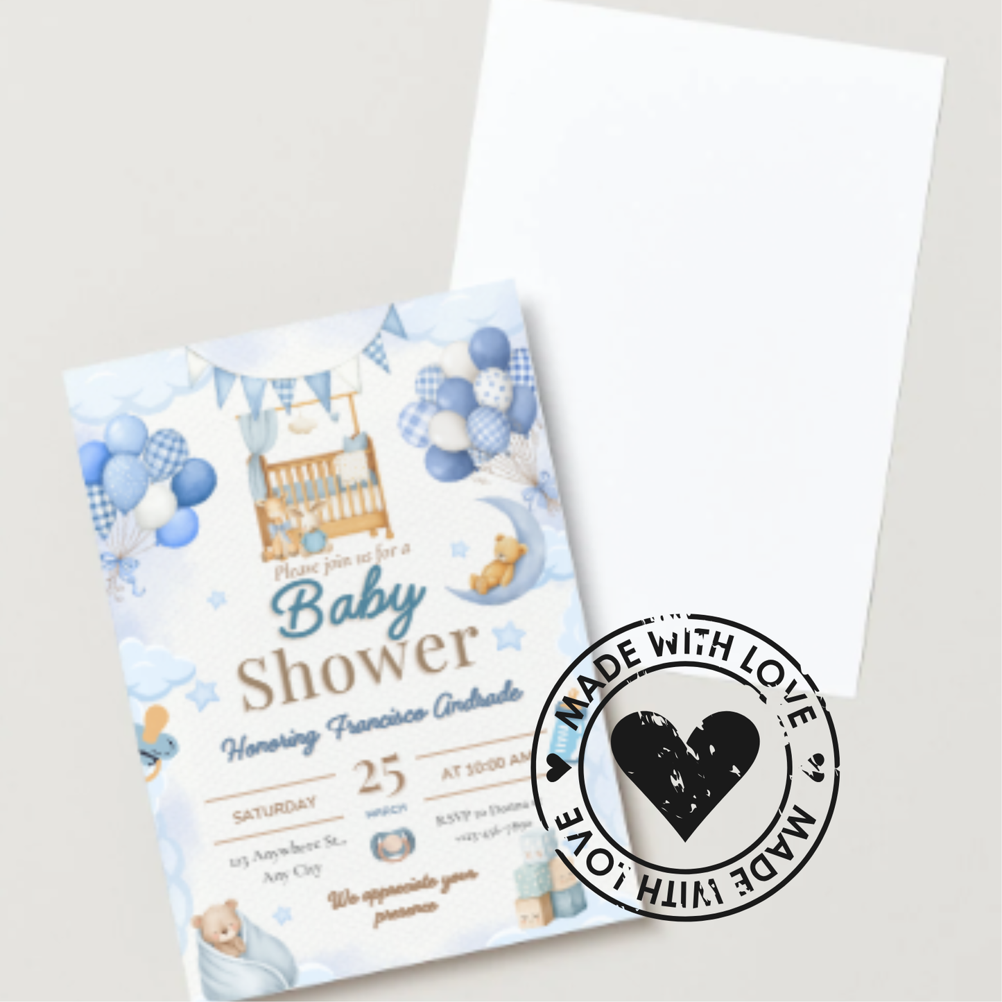 Baby Boy Baby Shower Invitation Templates