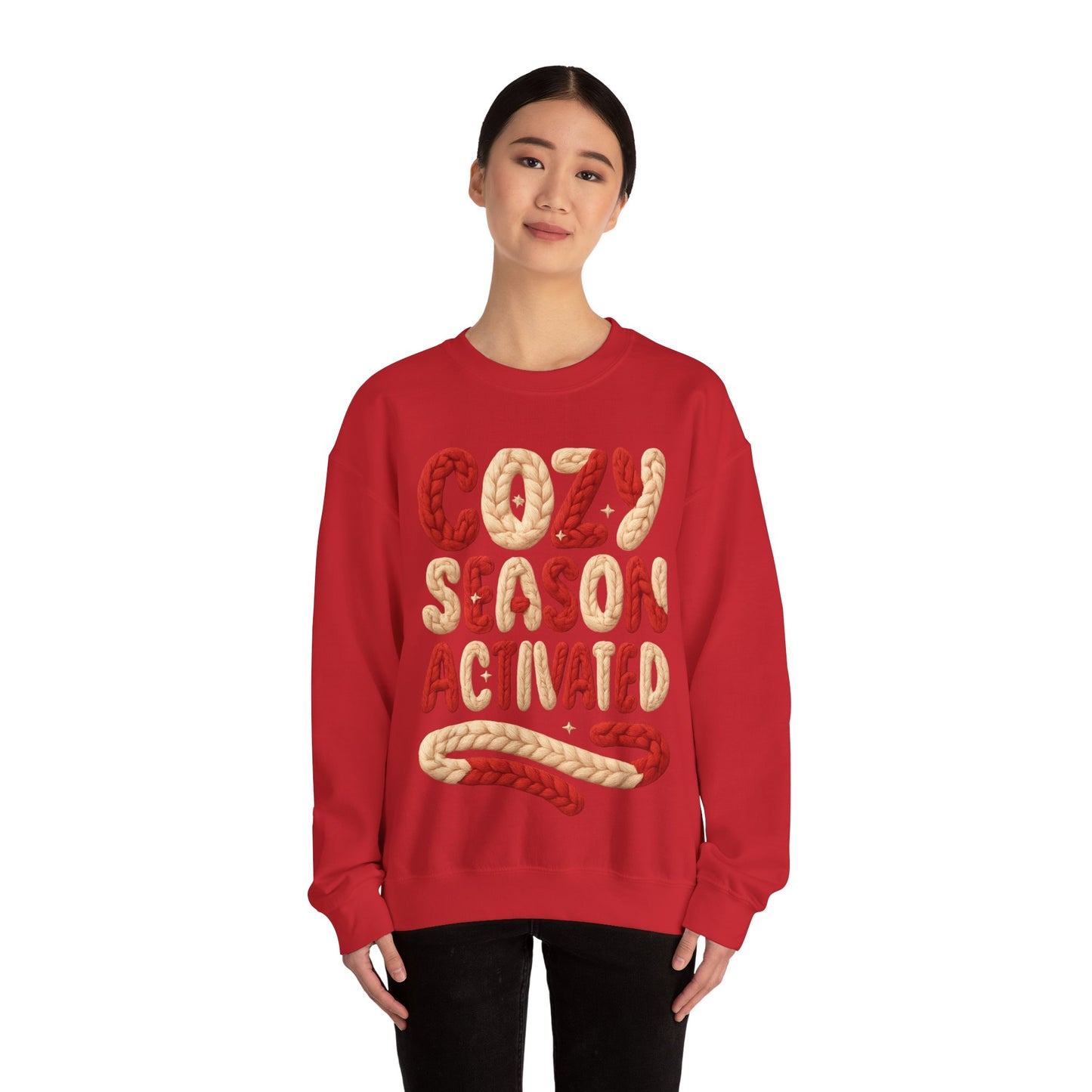Faux Yarn Cozy Season Activated Crewneck Sweatshirt