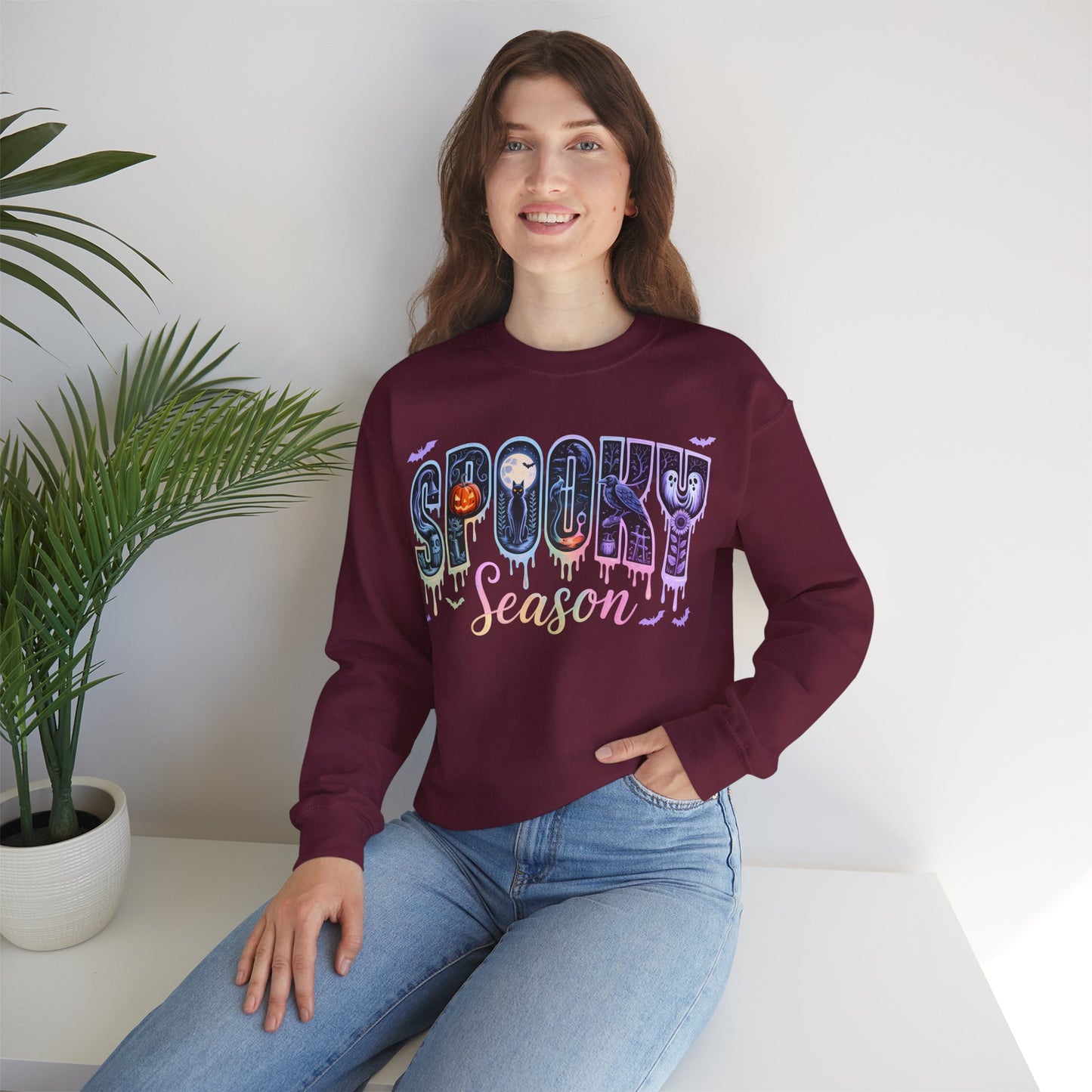 Iridescent Halloween Spooky Season Sweatshirt