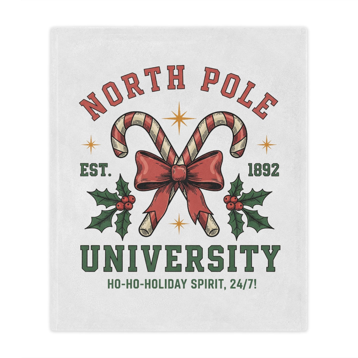 North Pole University Minky Blanket