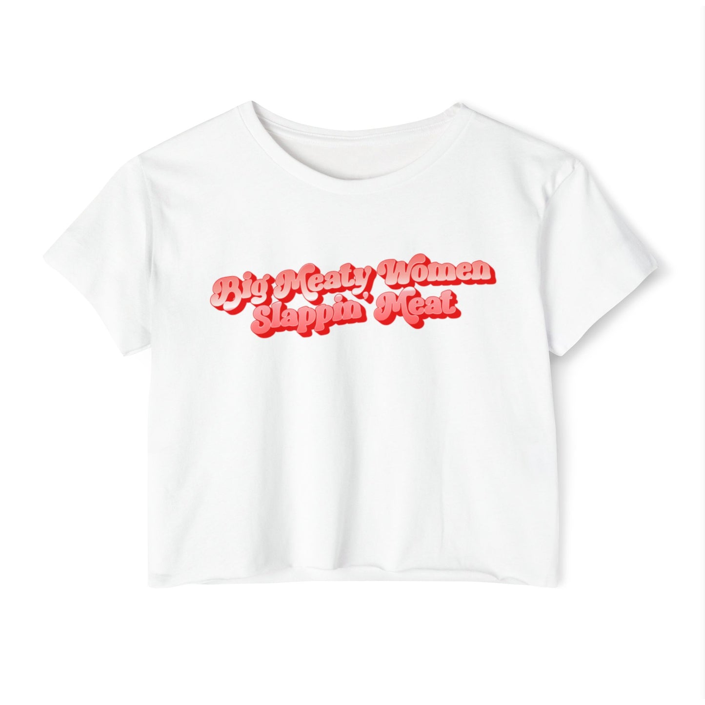 Retro Big Meaty Women Festival Crop Top