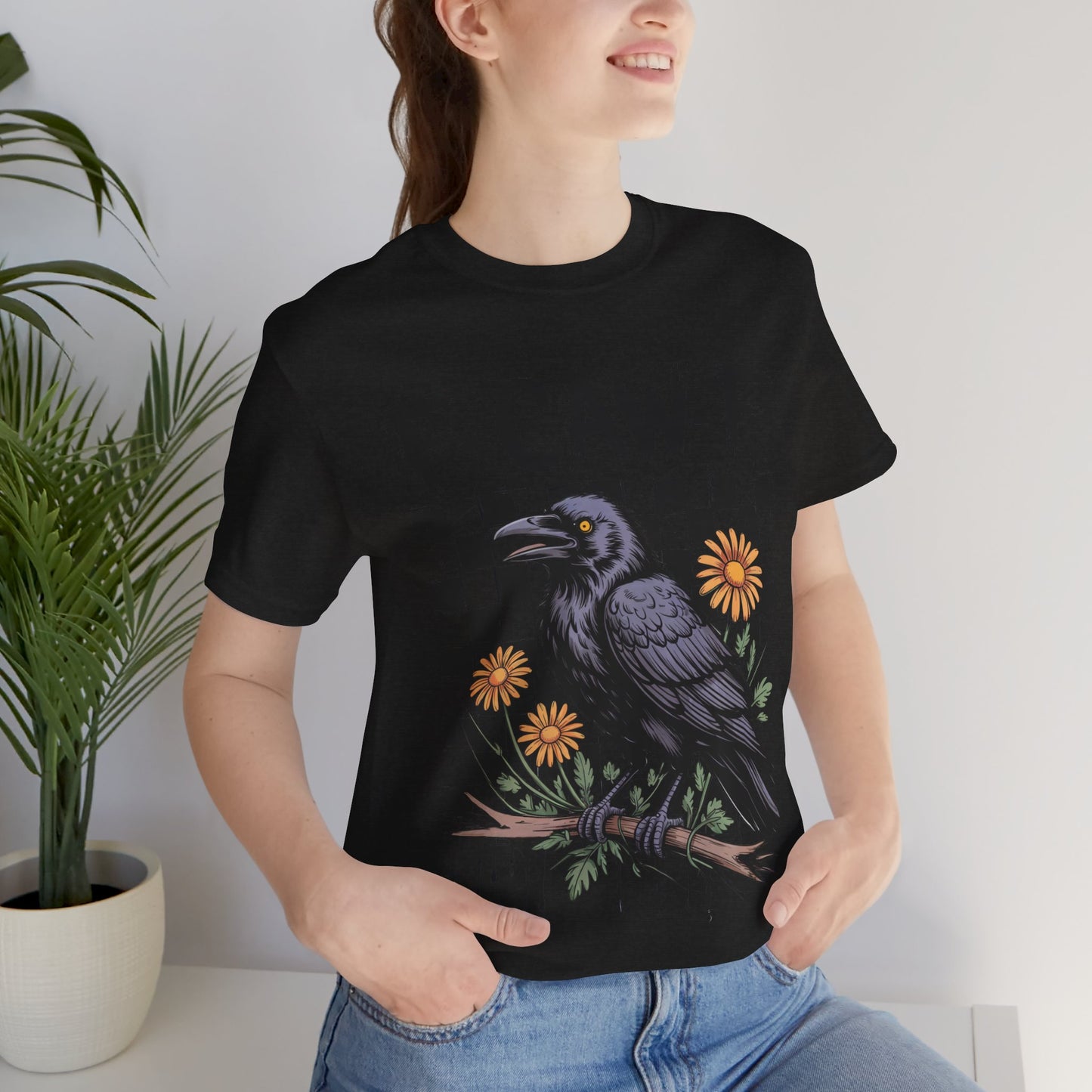 F-caw-f Raven Edgy Raven Graphic Tee
