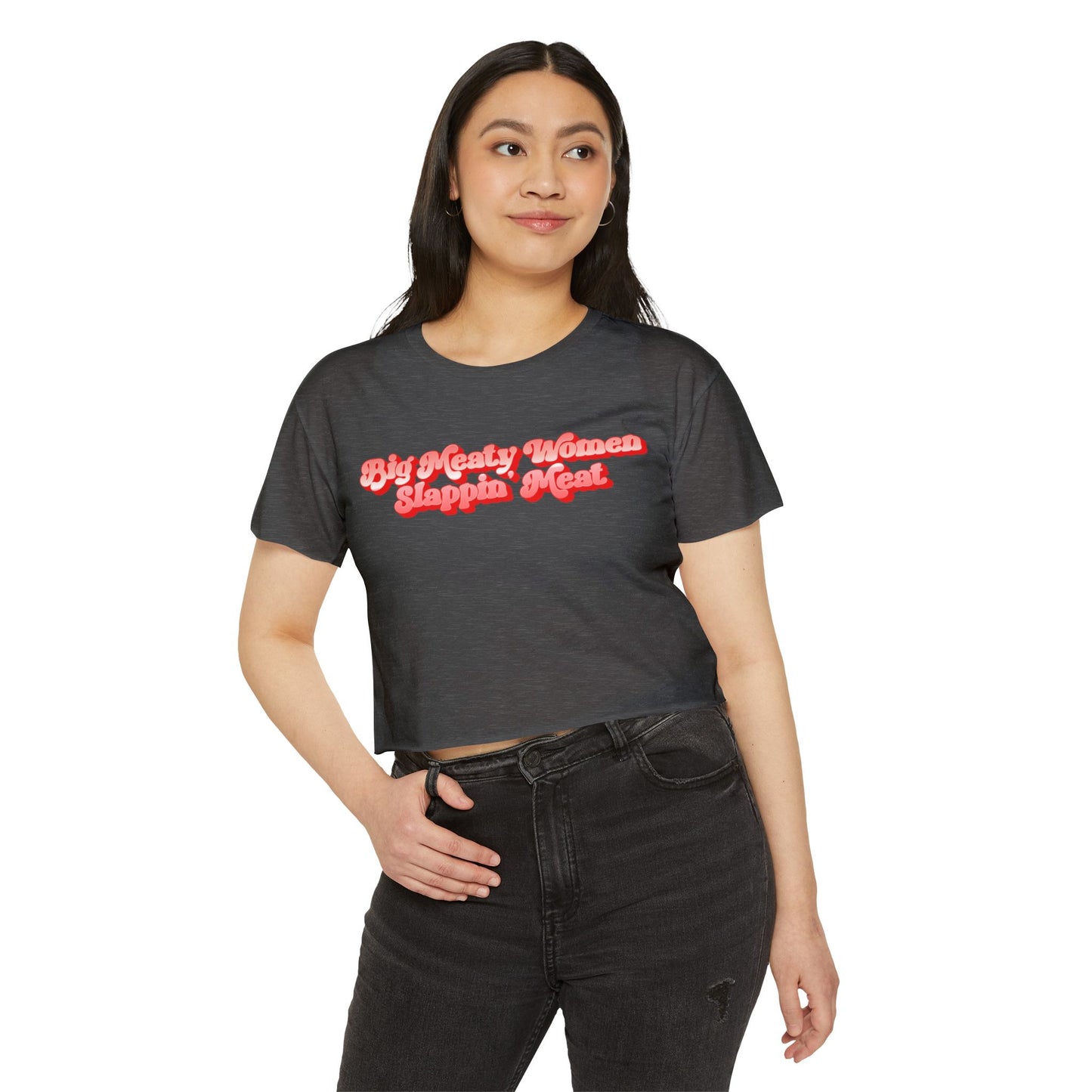 Retro Big Meaty Women Festival Crop Top
