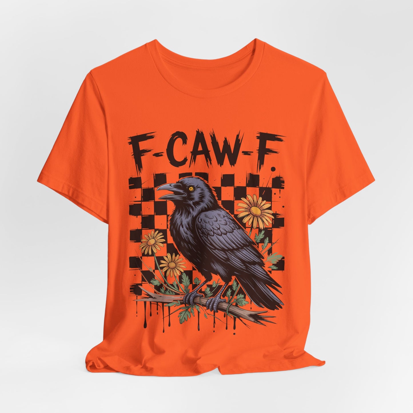 F-caw-f Raven Edgy Raven Graphic Tee