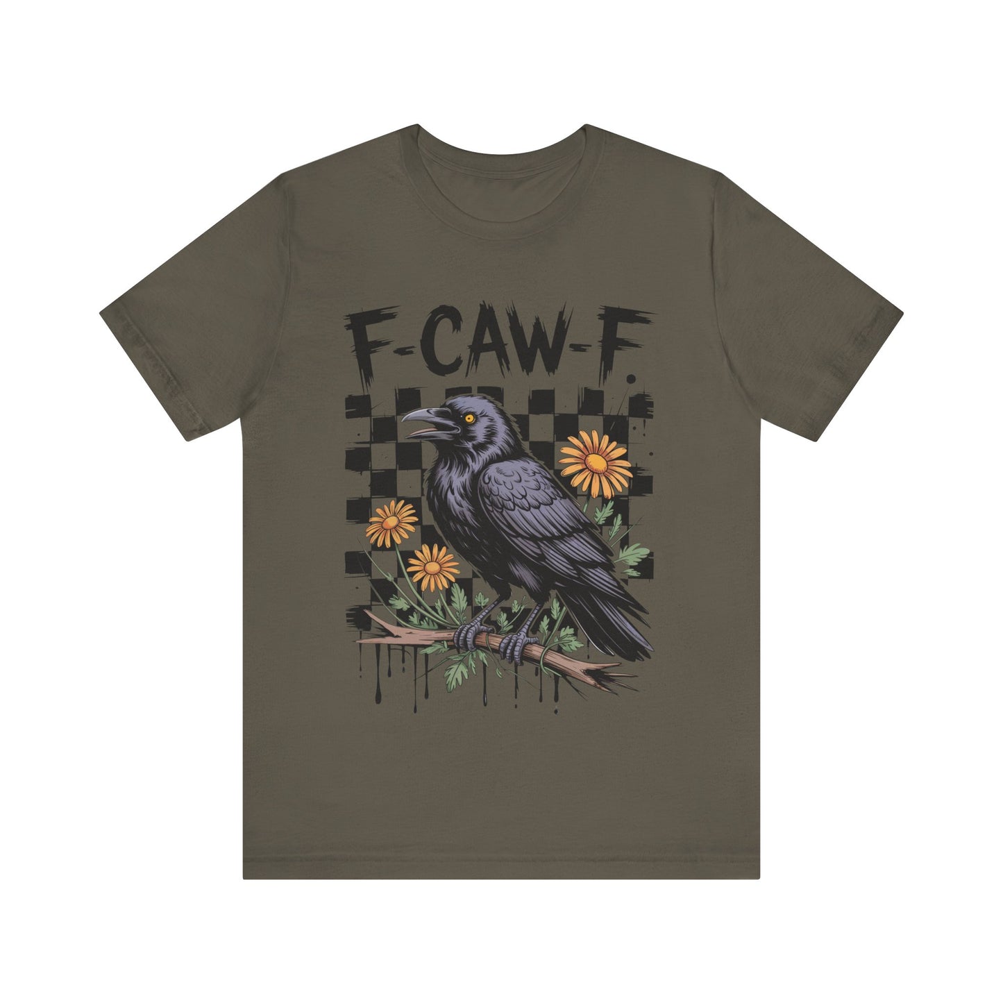 F-caw-f Raven Edgy Raven Graphic Tee