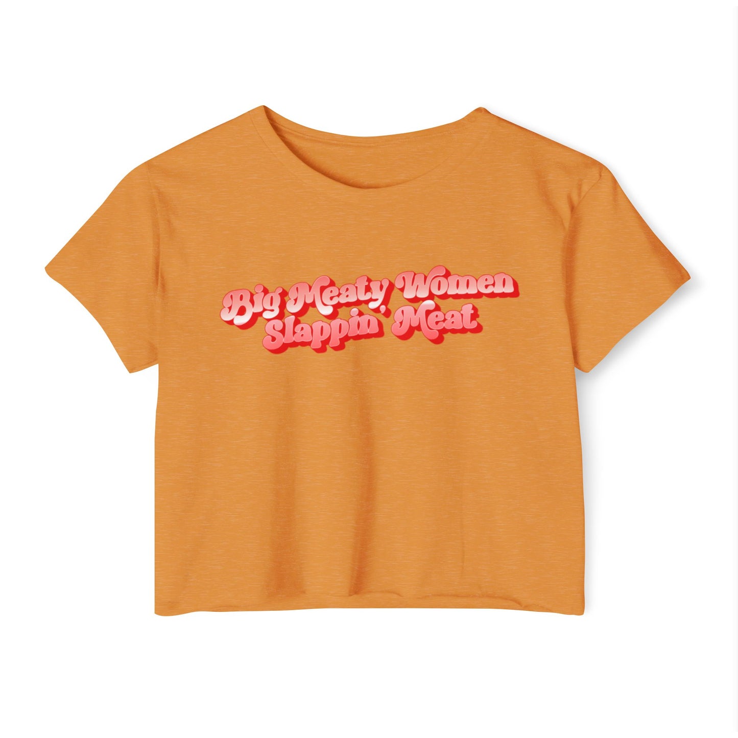 Retro Big Meaty Women Festival Crop Top
