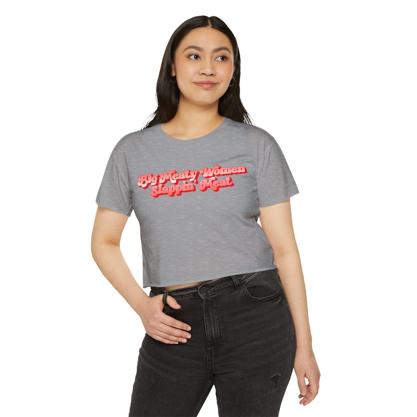 Retro Big Meaty Women Festival Crop Top