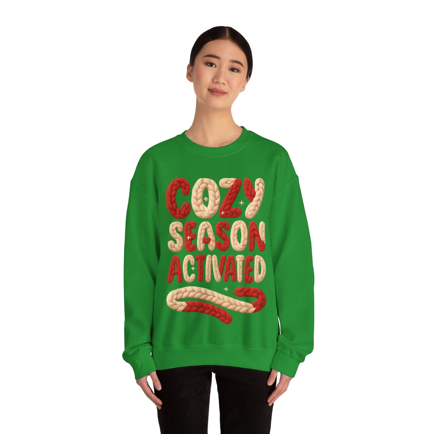 Faux Yarn Cozy Season Activated Crewneck Sweatshirt