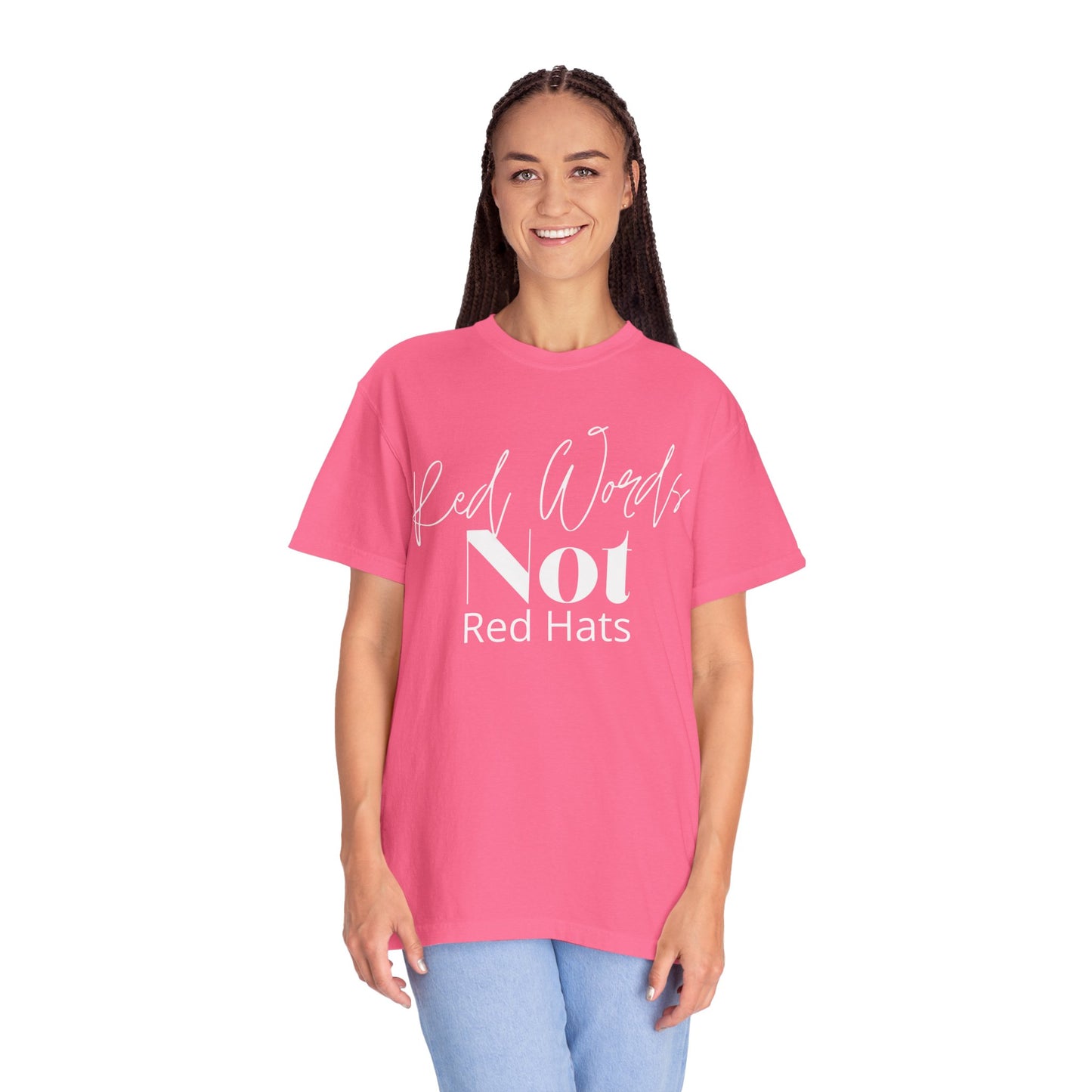 Red Worlds Not Red Hats Tee