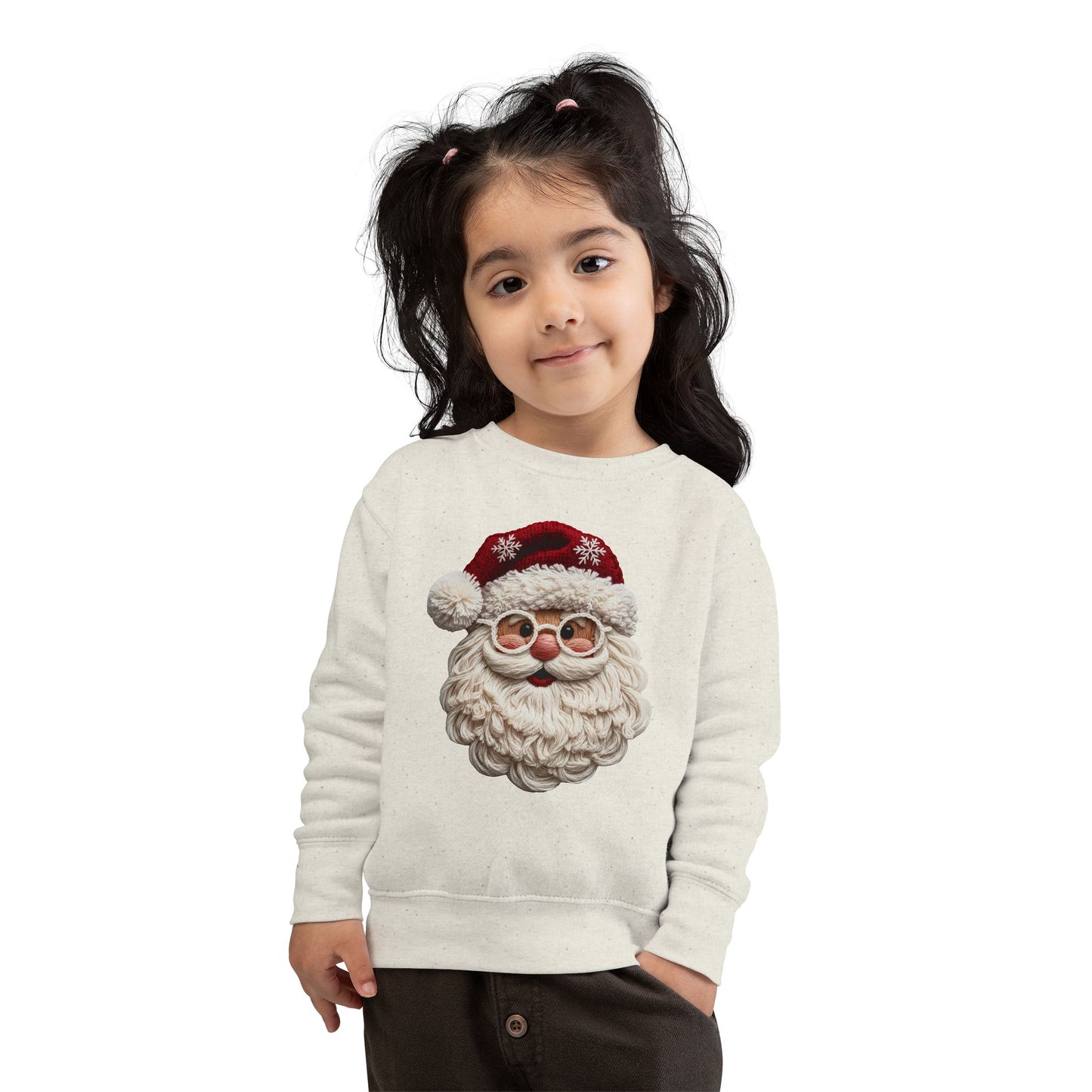 Faux Yarn Santa Toddler Sweatshirt