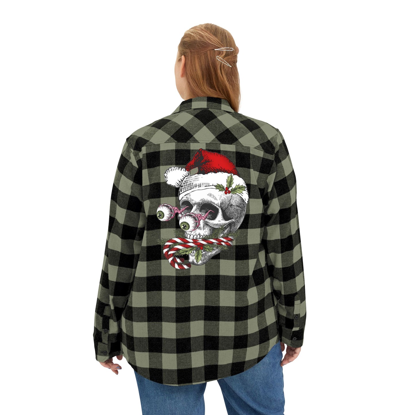 Christmas Skull Flannel Shirt