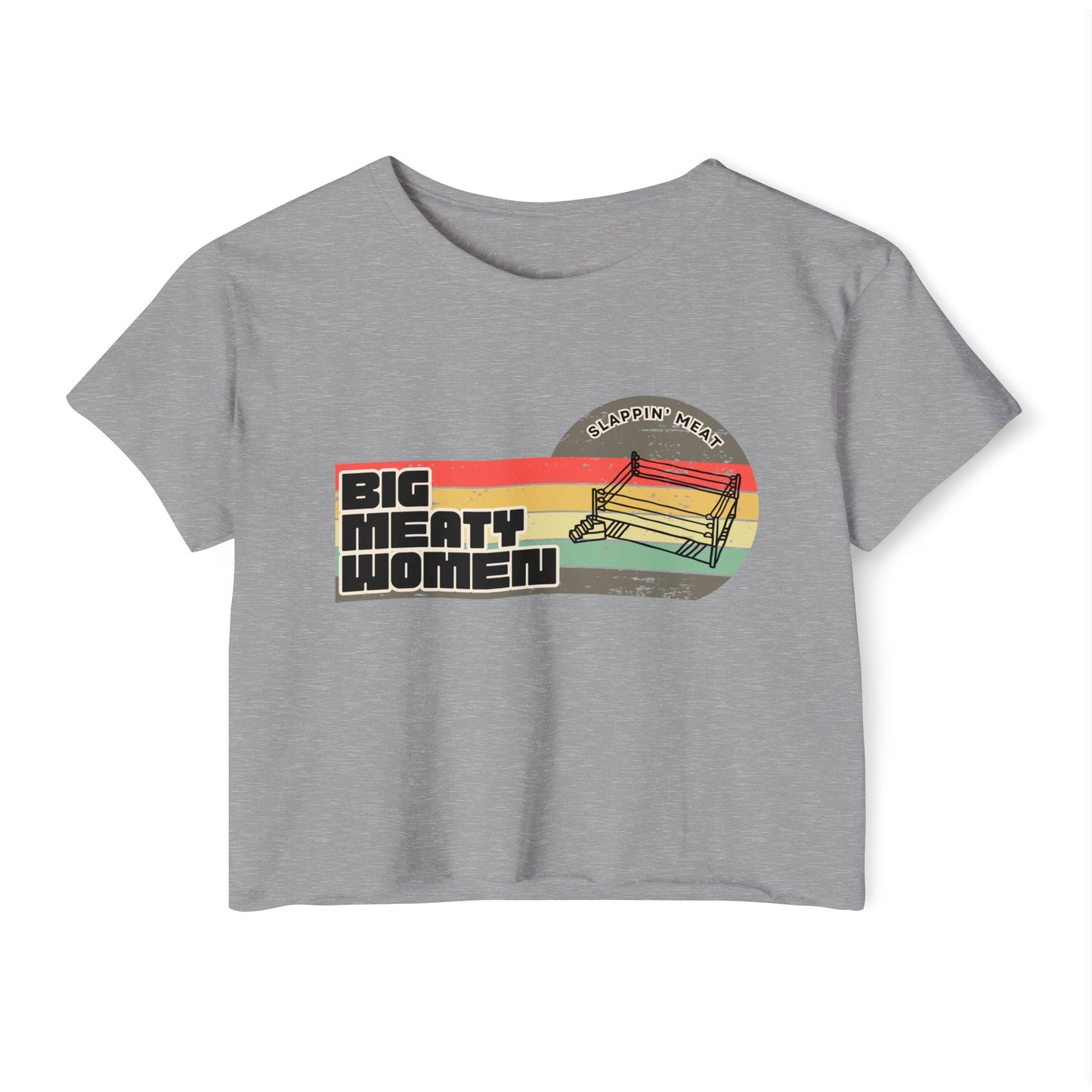 Vintage Big Meaty Women Festival Crop Top