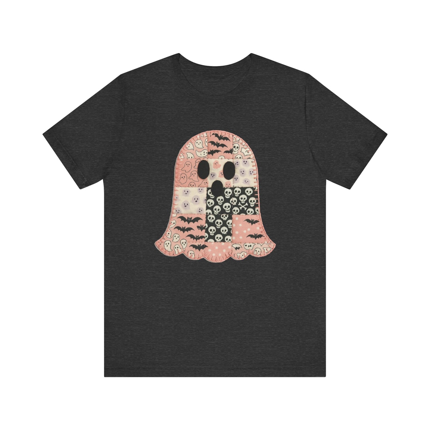 Cute Halloween Ghost Patchwork Tee