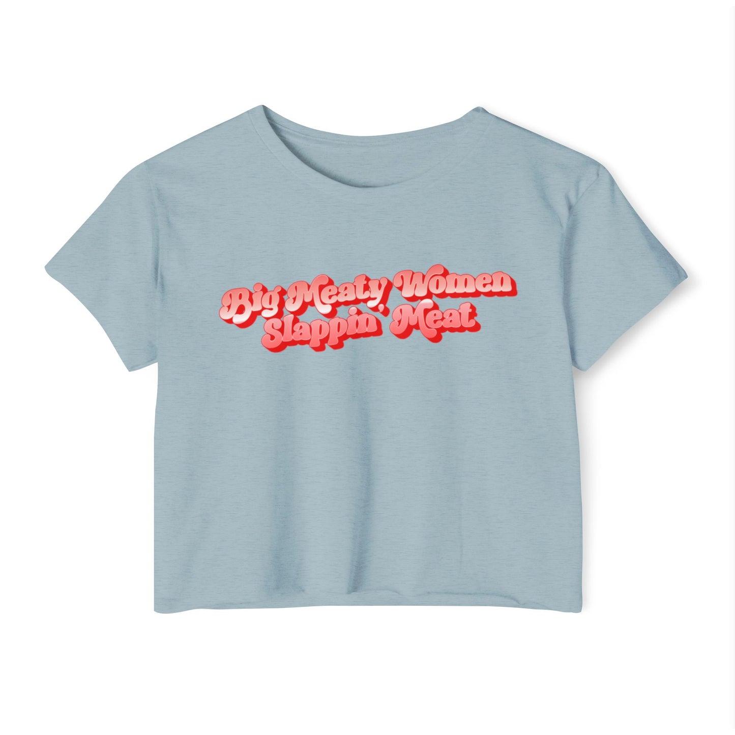 Retro Big Meaty Women Festival Crop Top