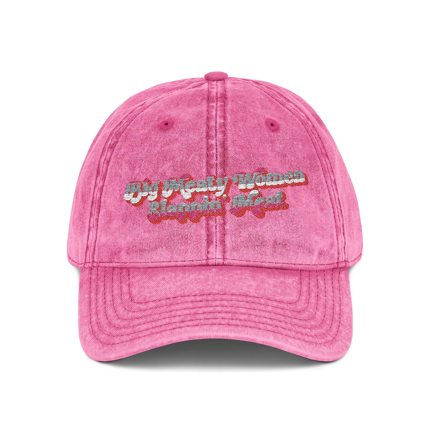 Retro Big Meaty Women Embroidered Cap