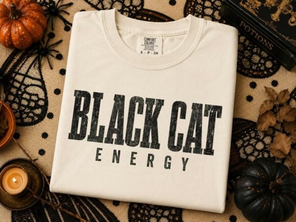 Black Cat Energy | Ready To Press | DTF