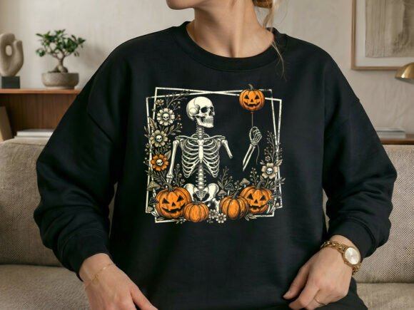 Vintage Halloween Skeleton | Ready To Press | DTF