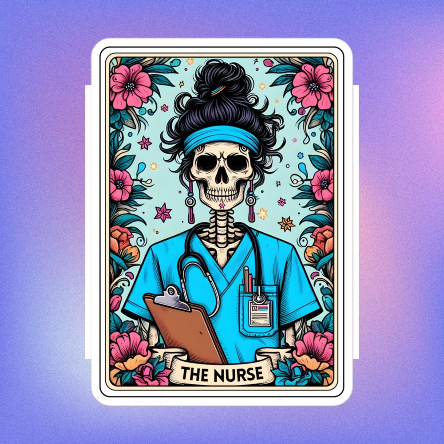 The Nurse 3 Tarot stickers