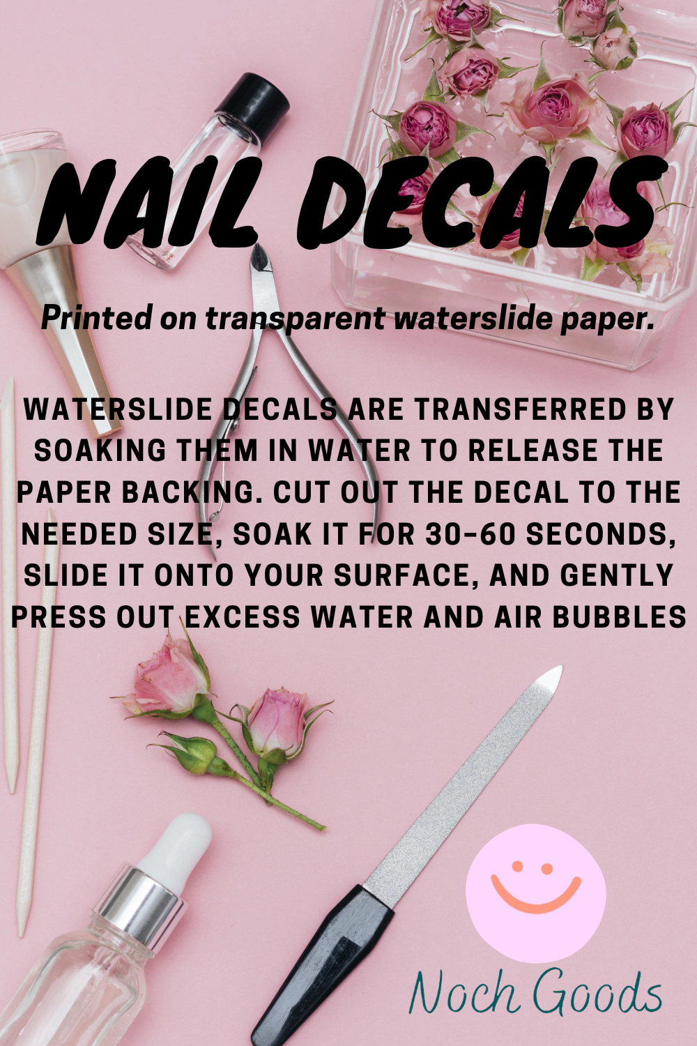 Red, White, & Blue Waterslide Nail Decals