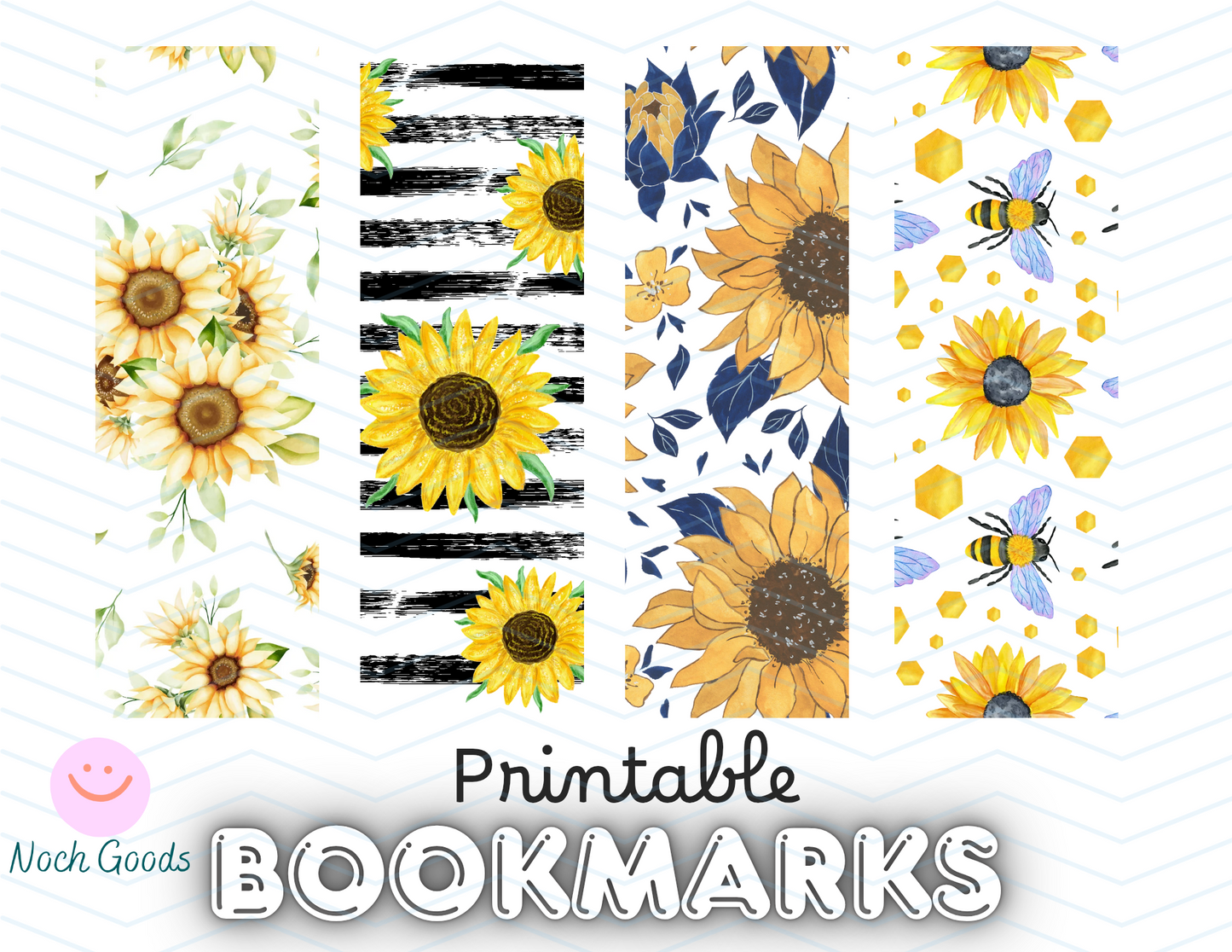 Sunflower Printable Bookmarks