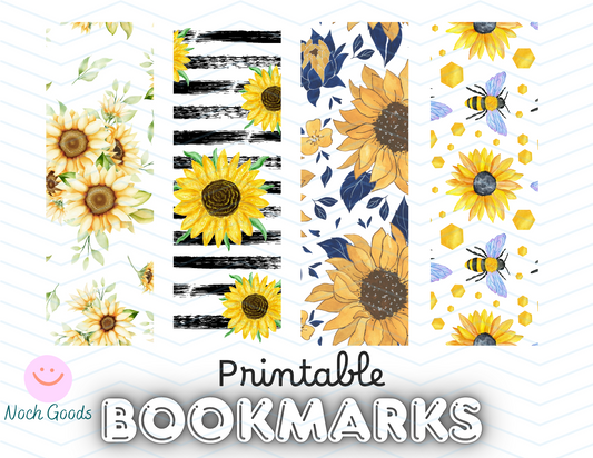 Sunflower Printable Bookmarks