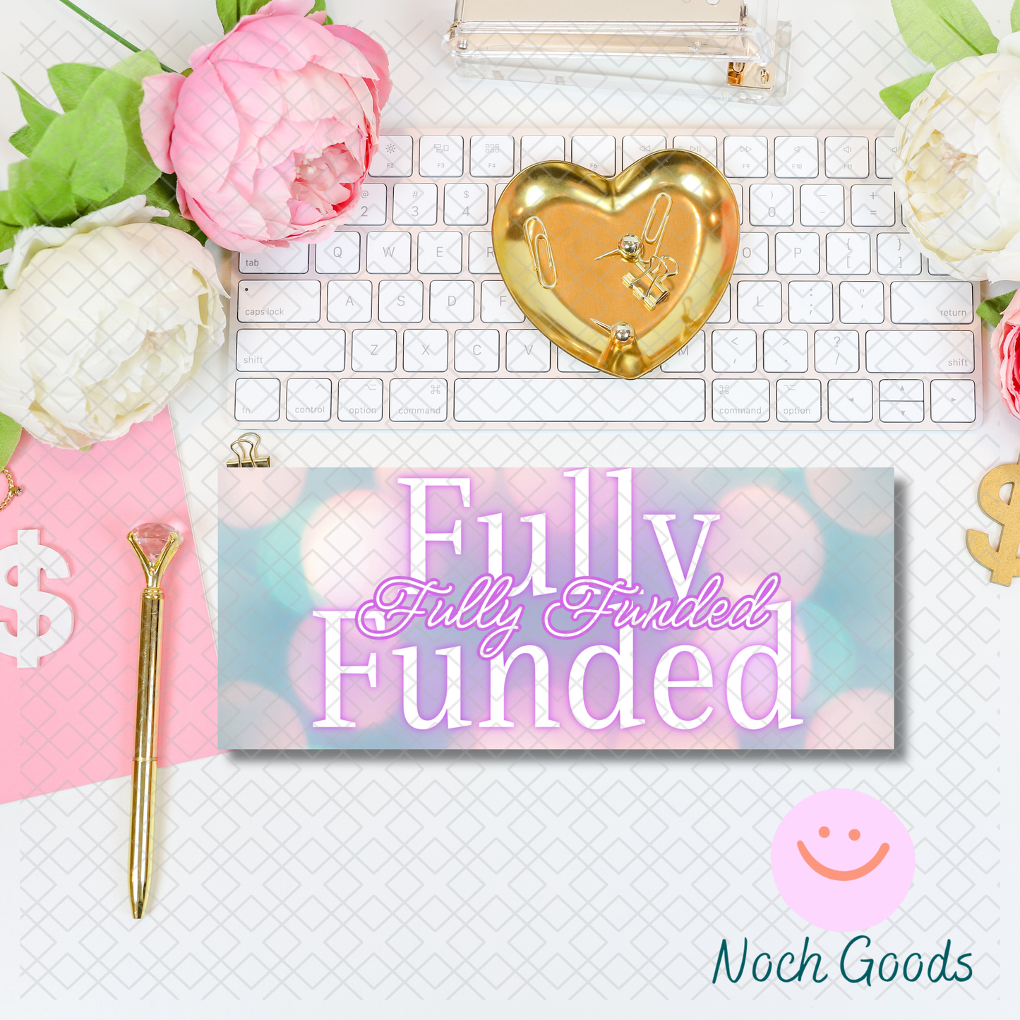 Blue Pink Daydream Money Placeholder | Cash Stuffing & Budgeting