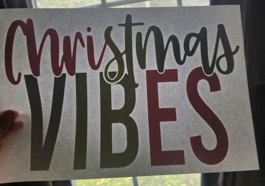 Christmas Vibes | Multicolor | Screenprint Transfer