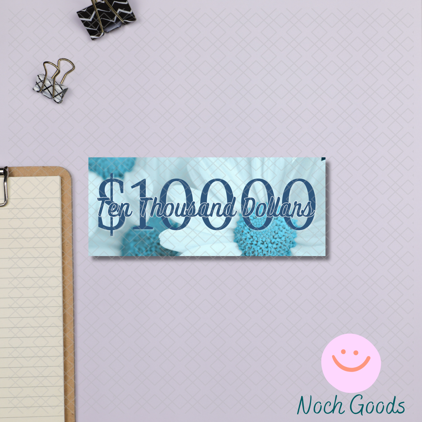Blue Daisy Money Placeholder | Cash Stuffing & Budgeting