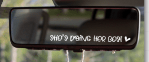 She's Doing Her Best Car Decal