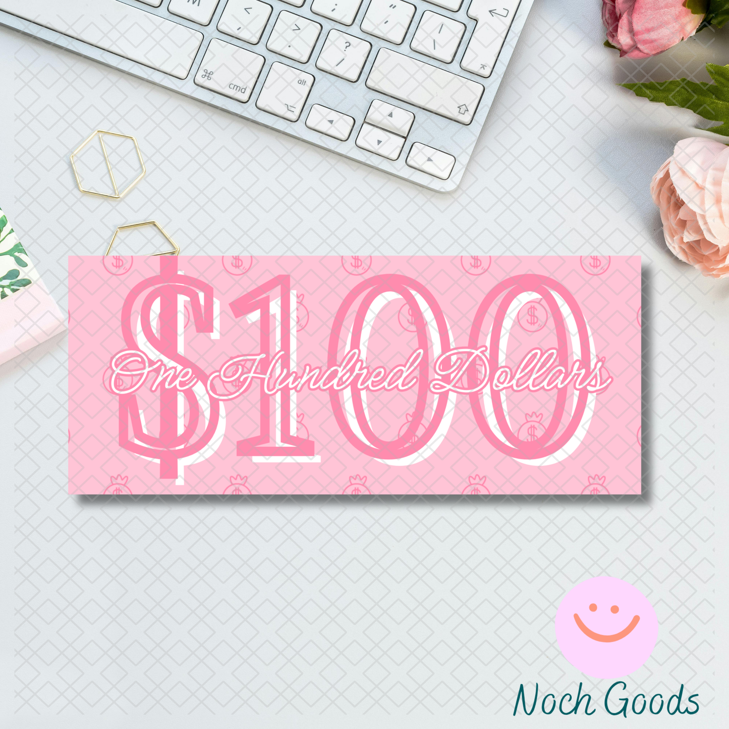 Pink Money Bags Money Placeholder | Cash Stuffing & Budgeting