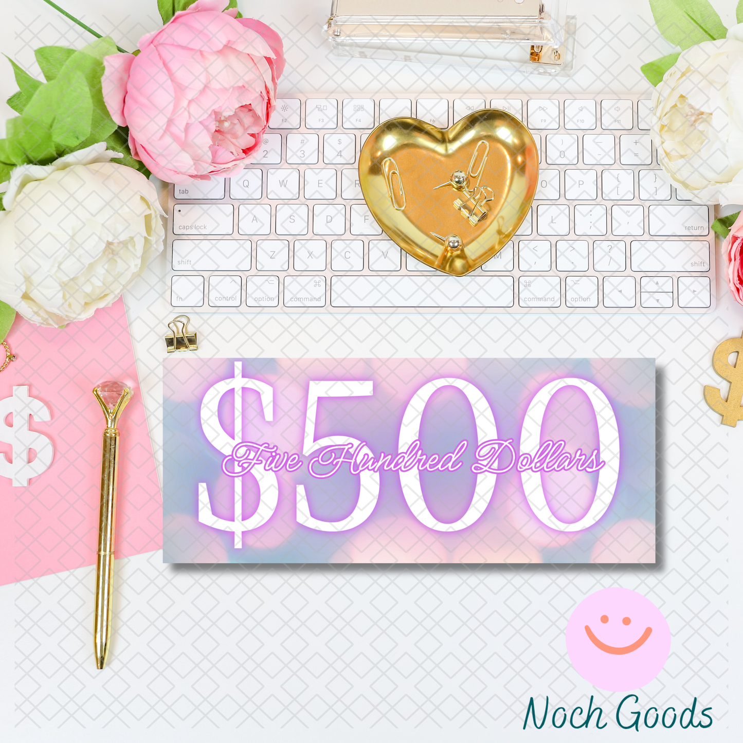 Blue Pink Daydream Money Placeholder | Cash Stuffing & Budgeting