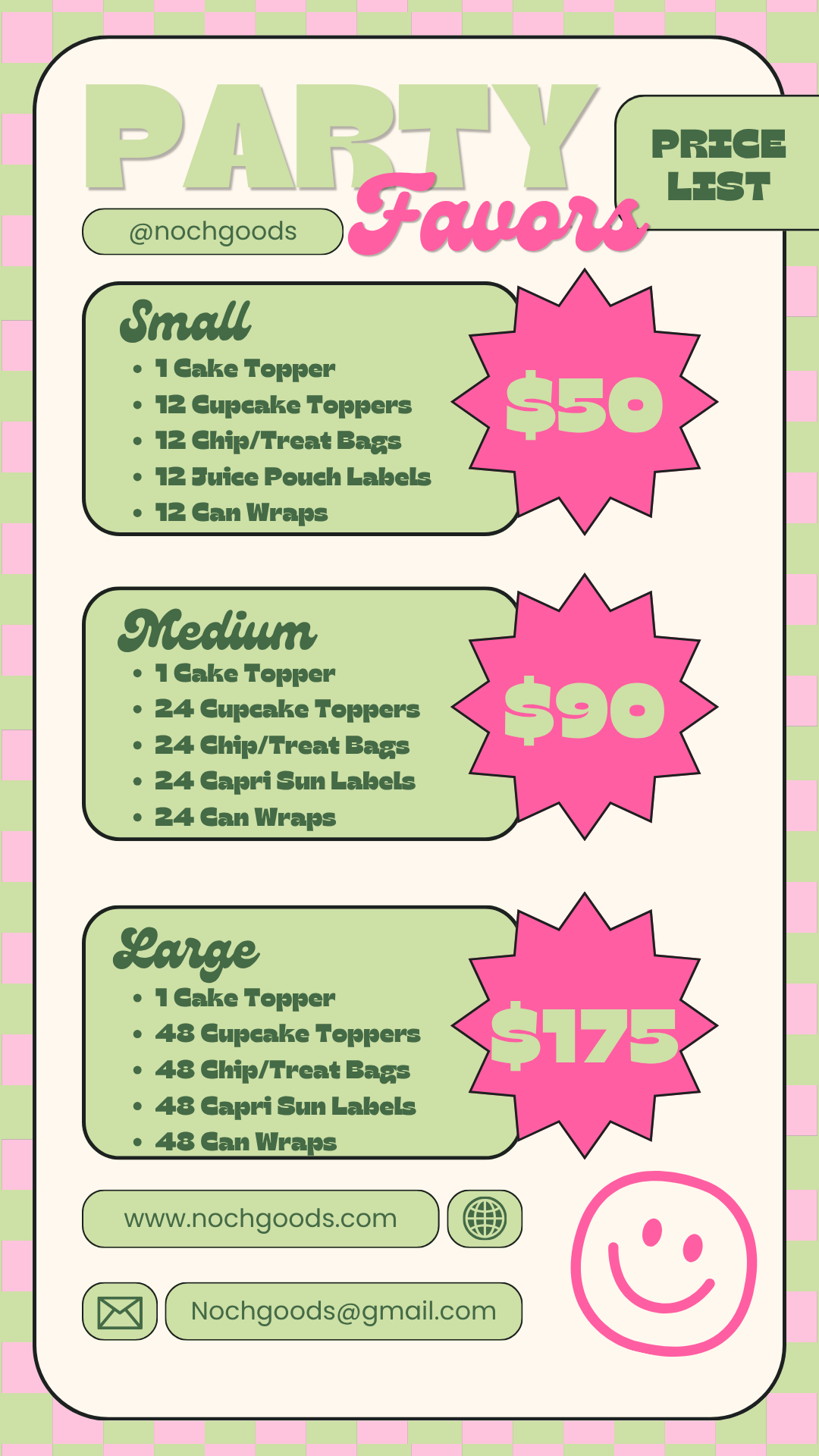 Custom Party Favor Packs