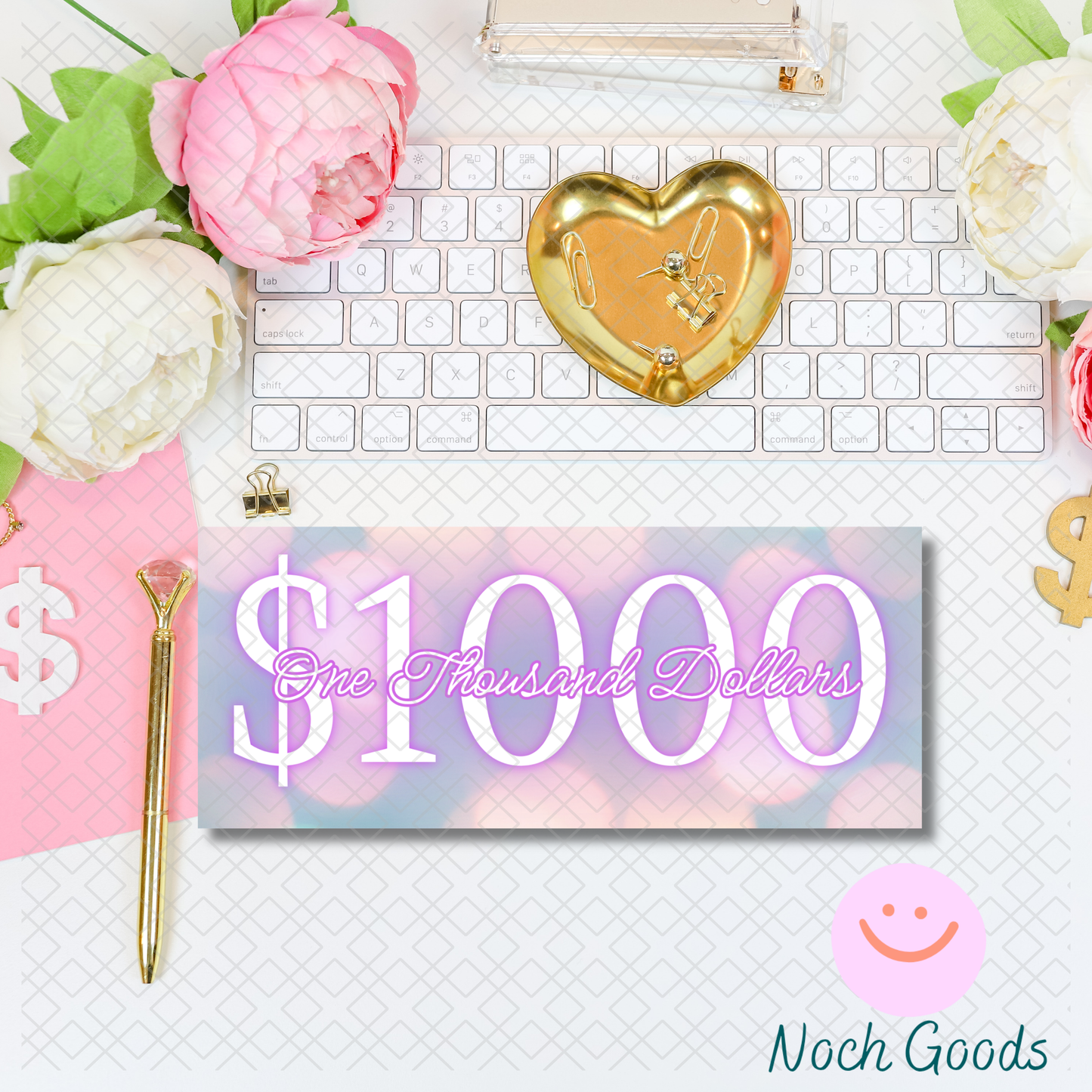 Blue Pink Daydream Money Placeholder | Cash Stuffing & Budgeting