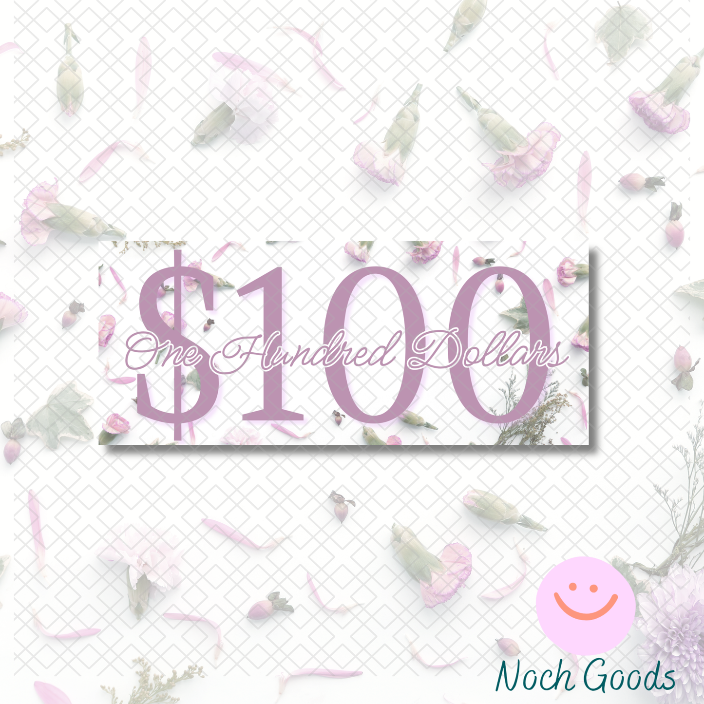 Delicate Pink Flowers Money Placeholder | Cash Stuffing & Budgeting