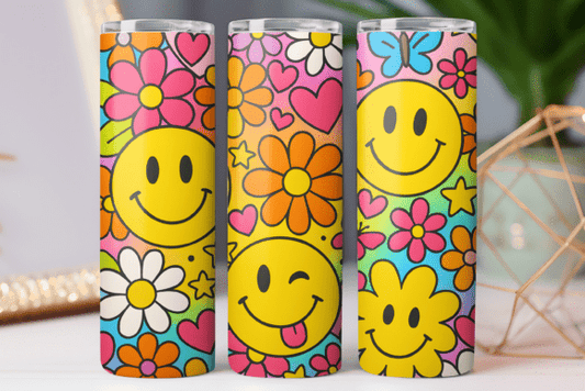 Retro Daisy | Sublimation Wrap | 20oz Tumblers