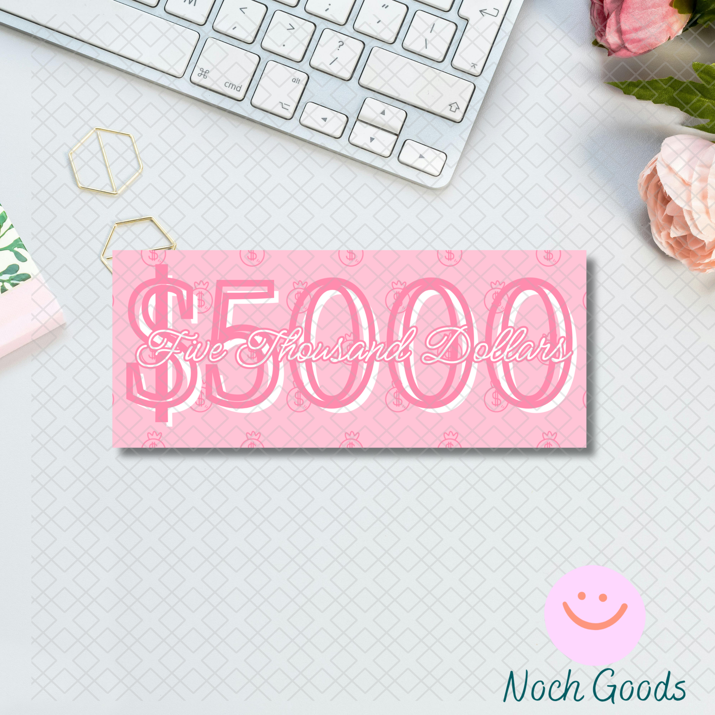 Pink Money Bags Money Placeholder | Cash Stuffing & Budgeting