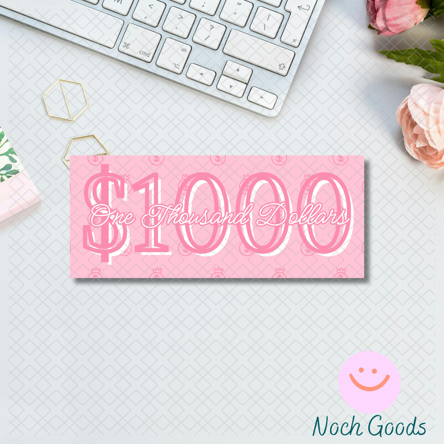 Pink Money Bags Money Placeholder | Cash Stuffing & Budgeting
