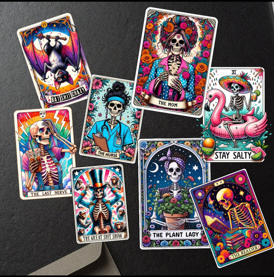 Funny Tarot Card Stickers 2"