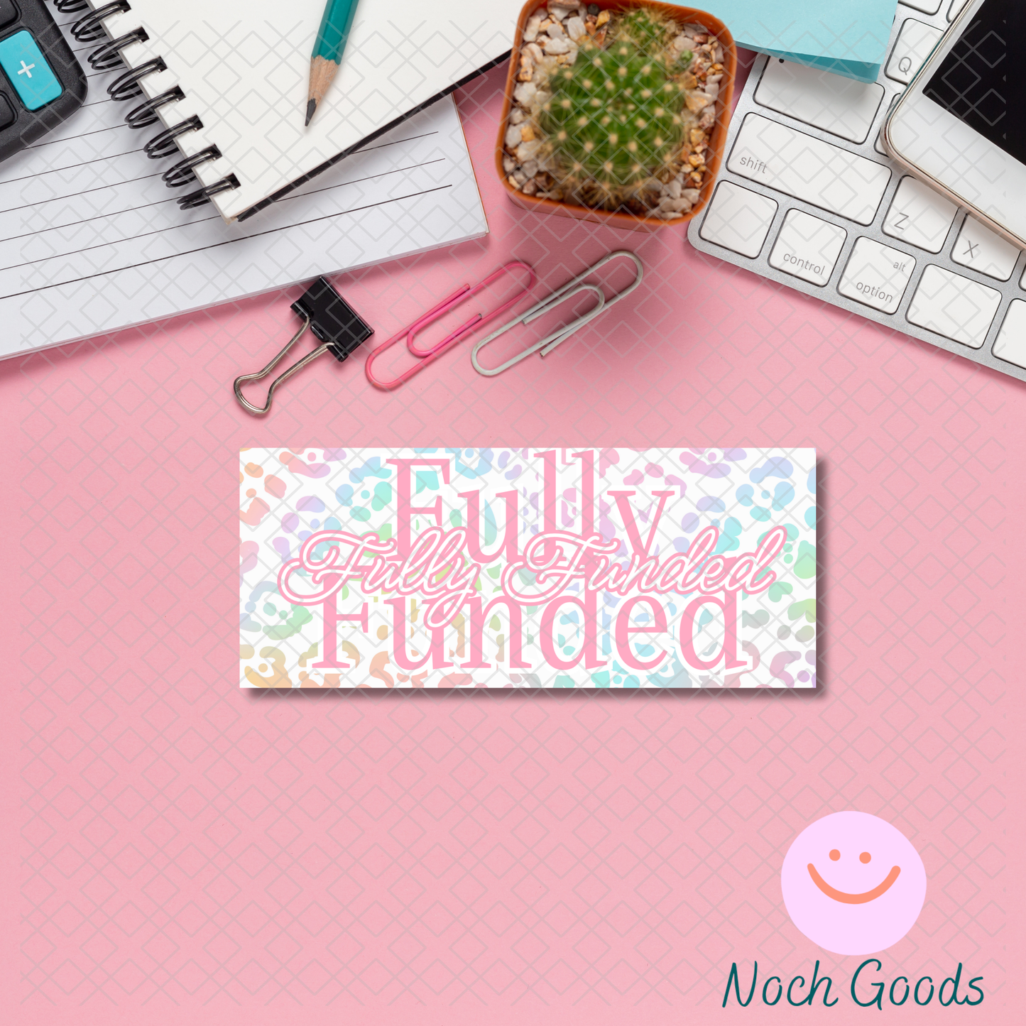 Pastel Neon Animal Print Money Placeholder | Cash Stuffing & Budgeting