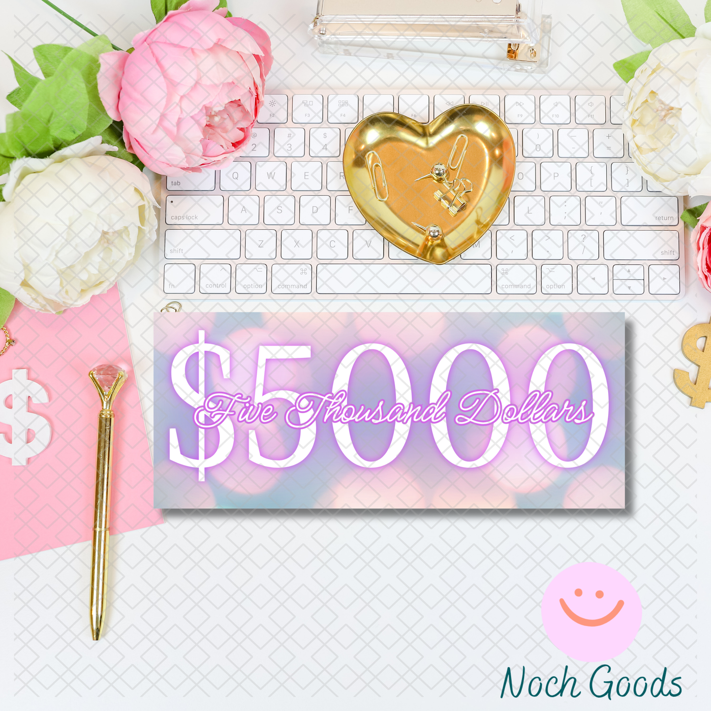 Blue Pink Daydream Money Placeholder | Cash Stuffing & Budgeting
