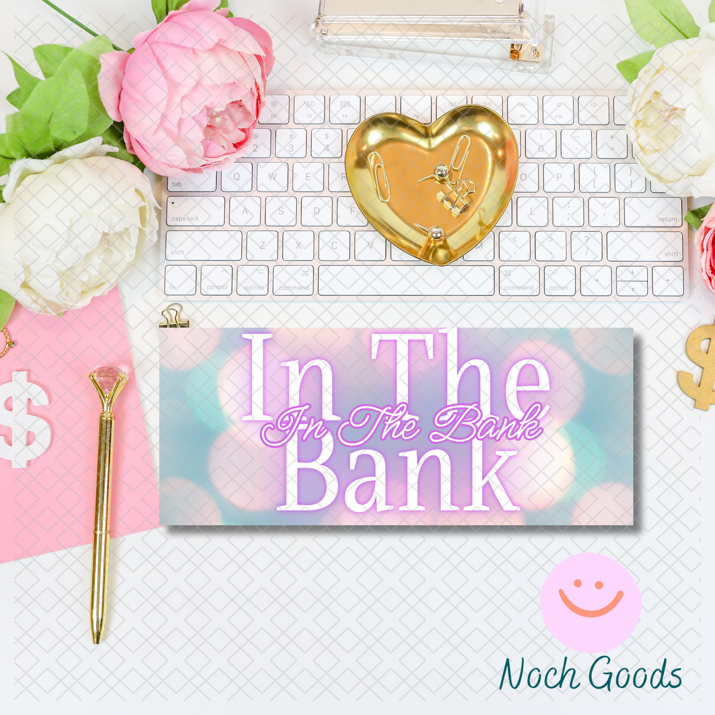 Blue Pink Daydream Money Placeholder | Cash Stuffing & Budgeting