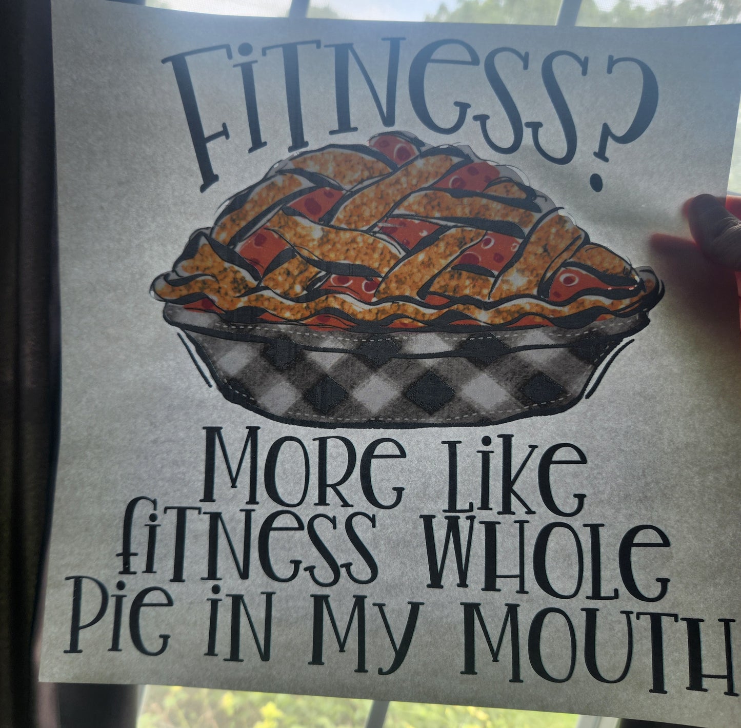 Fitness Pie | Multicolor | Screenprint Transfer