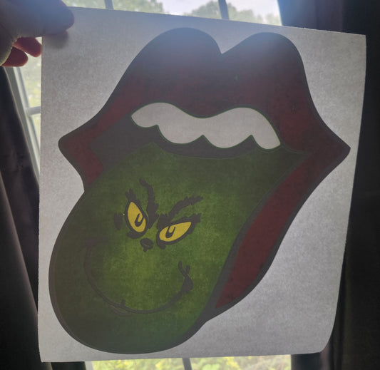 Green Christmas Tongue | Multicolor | Screenprint Transfer
